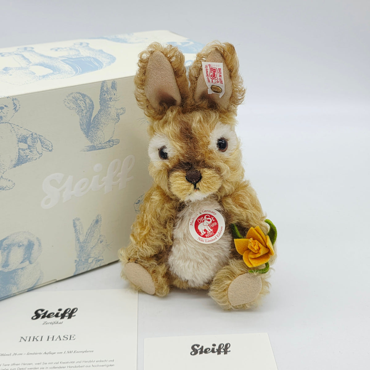 Steiff 036446  Niki Hase limitiert 1500 aus 2010 26cm Mohair