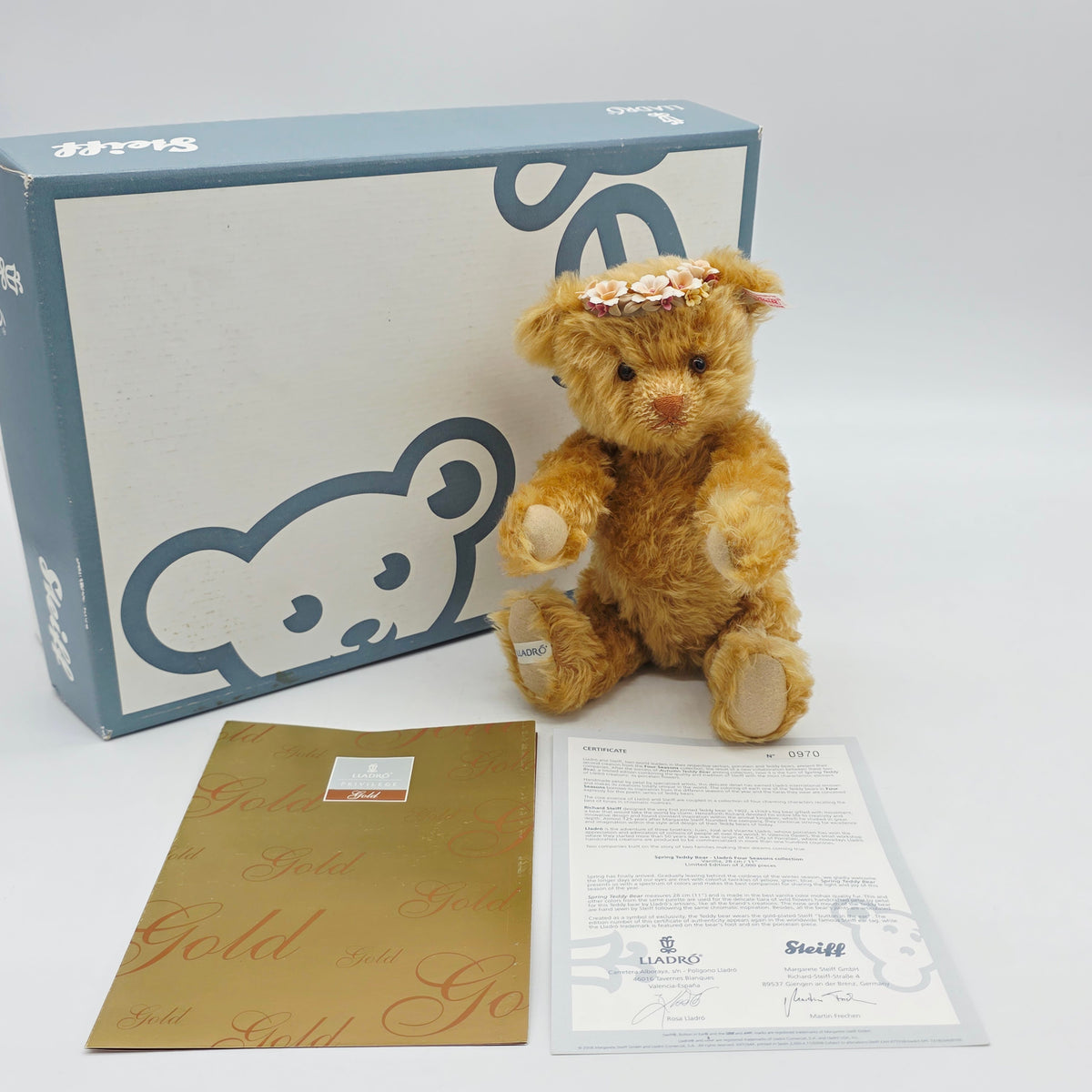 Steiff 676345 Teddybär Lladro Herbst limitiert 2000 aus 2008 28 cm Mohair