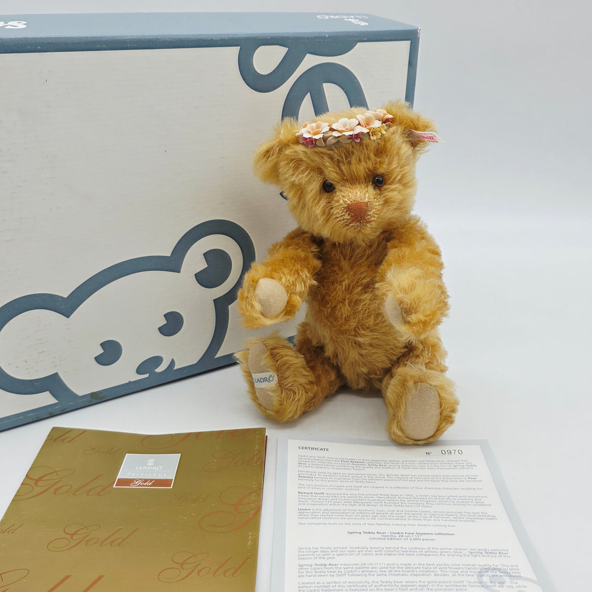 Steiff 676345 Teddybär Lladro Herbst limitiert 2000 aus 2008 28 cm Mohair