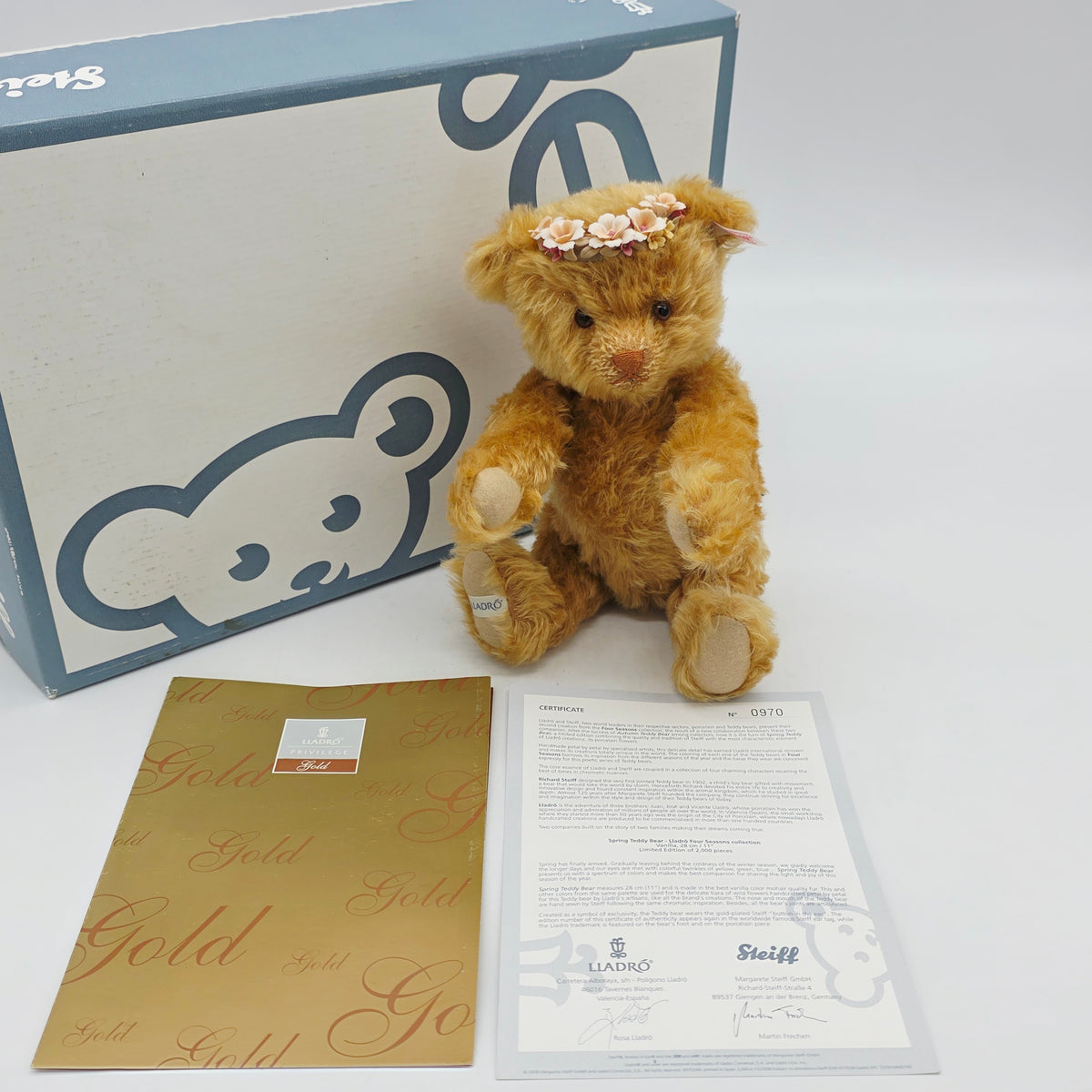 Steiff 676345 Teddybär Lladro Herbst limitiert 2000 aus 2008 28 cm Mohair
