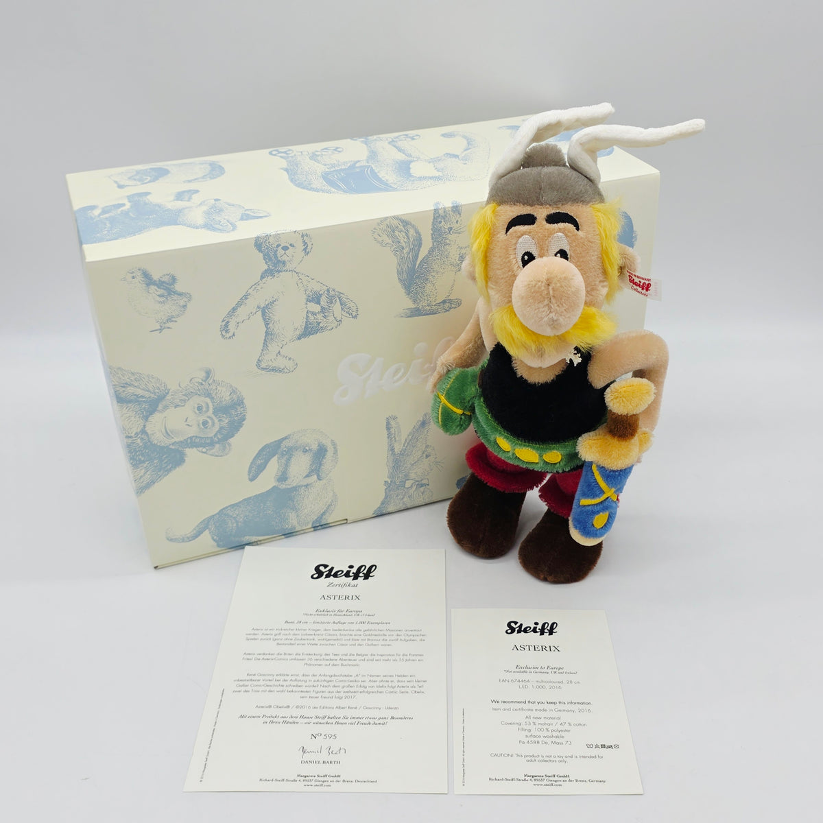 Steiff 674464 Asterix exklusiv für Europa limitiert Jahr 2017
