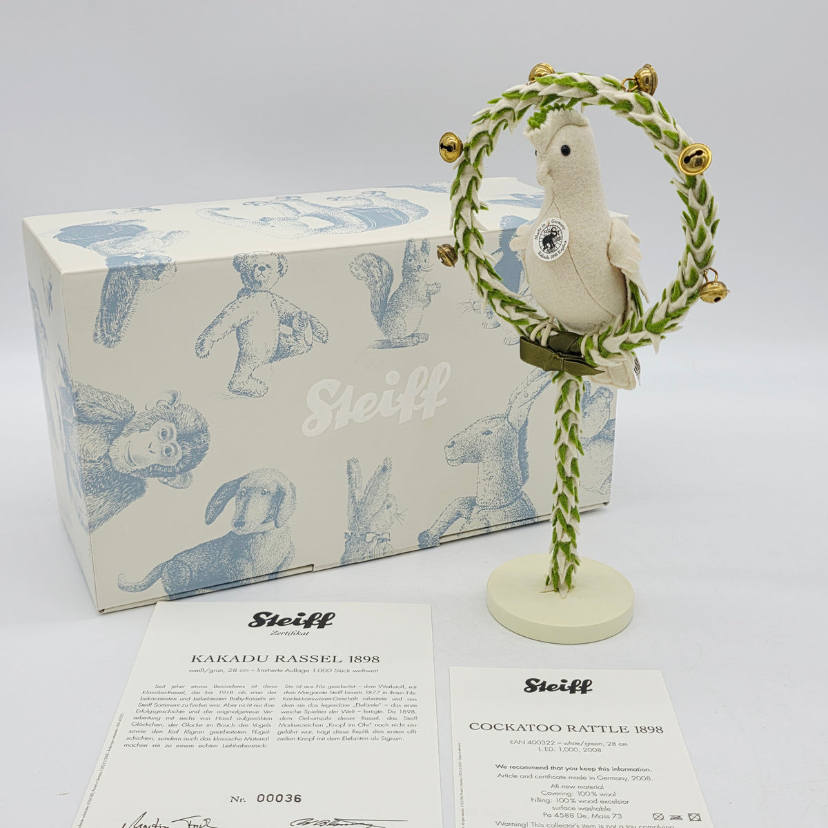 Steiff 400322 Kakadu Rassel Replica 1898