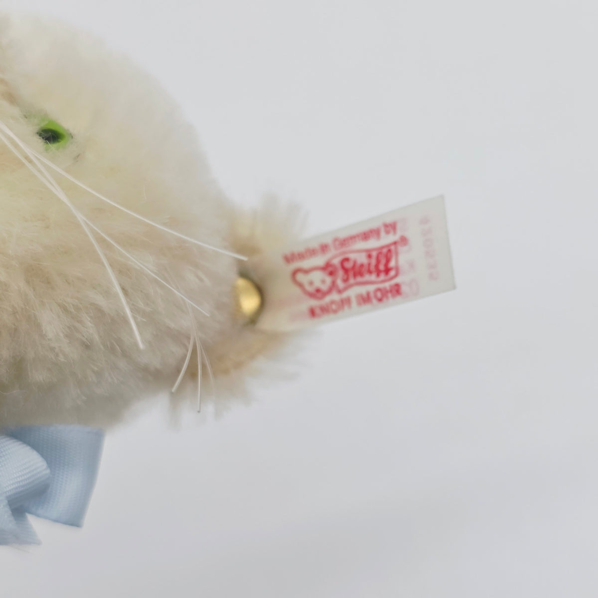 Steiff 420535 Katze auf Nadelkissen weiß 17 cm Jahr 2006