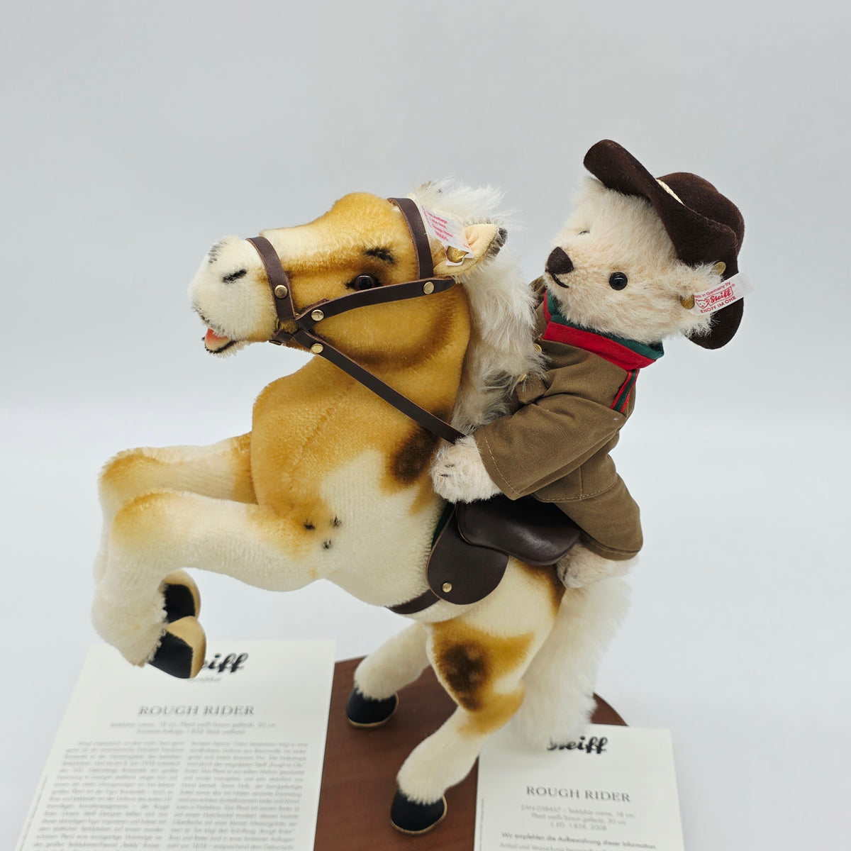 Steiff 038457 Teddybär Rough Rider limitiert 1858 aus 2008 18 cm/30 cm