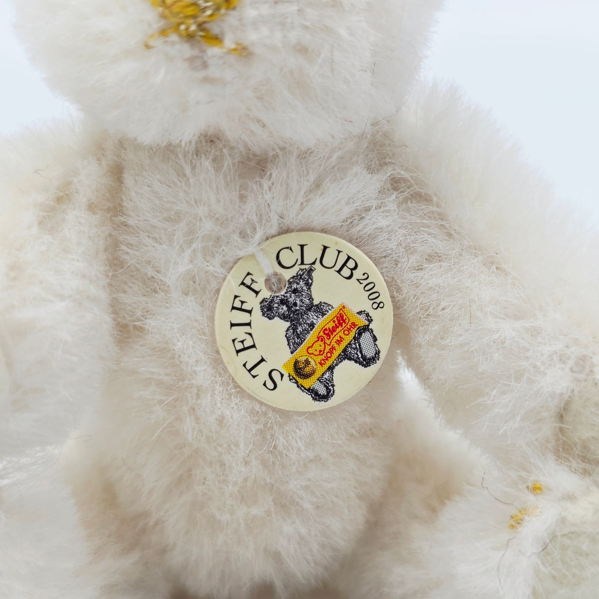 Steiff Club Jahresgeschenk Teddybär Jahr 2008 weiß