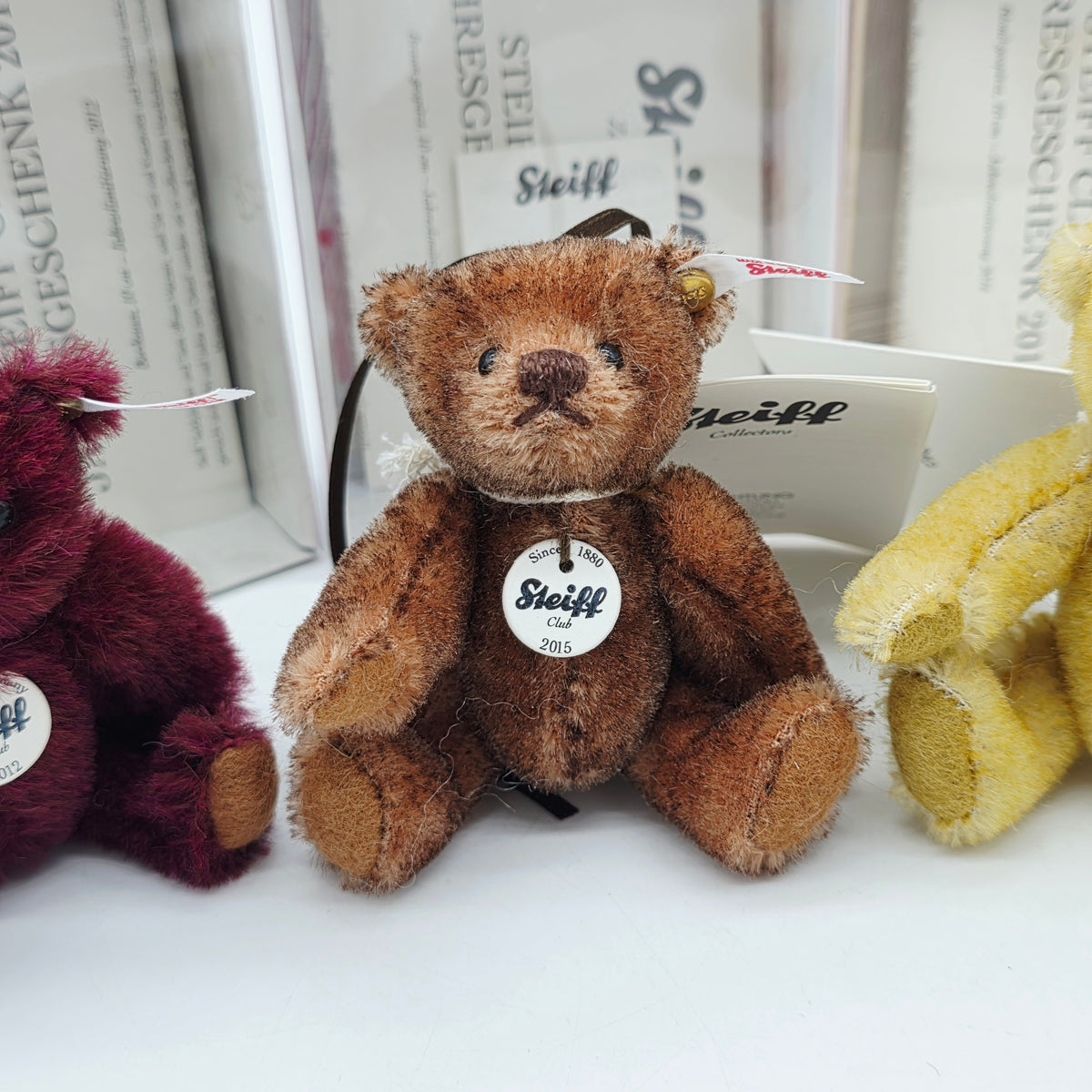 Steiff Club Jahresteddybären Set Jahre 2012, 2015, 2016, 2017