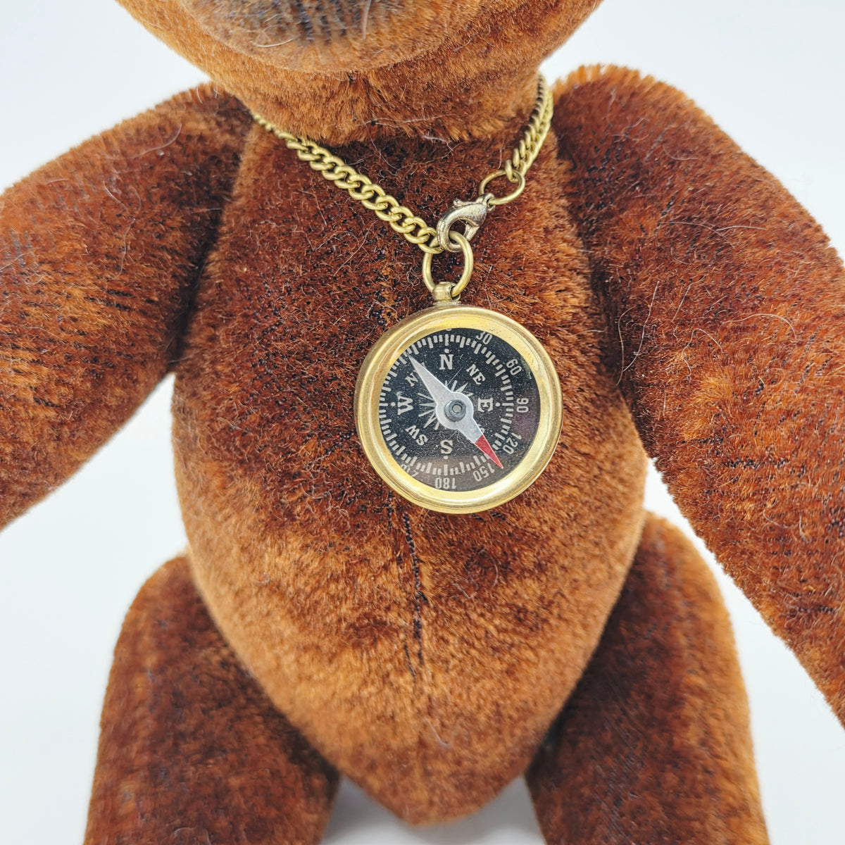 Steiff 035166 Teddybär Nando 30 cm Mohair rotbraun 2013 mit Kompass