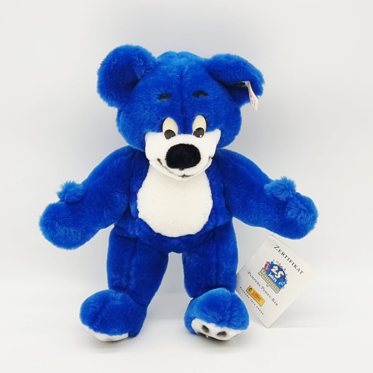 Steiff 996757 Pampers Pamy-Bär Teddybär blau limitiert 5000 Jahr 1998 Zertifikat