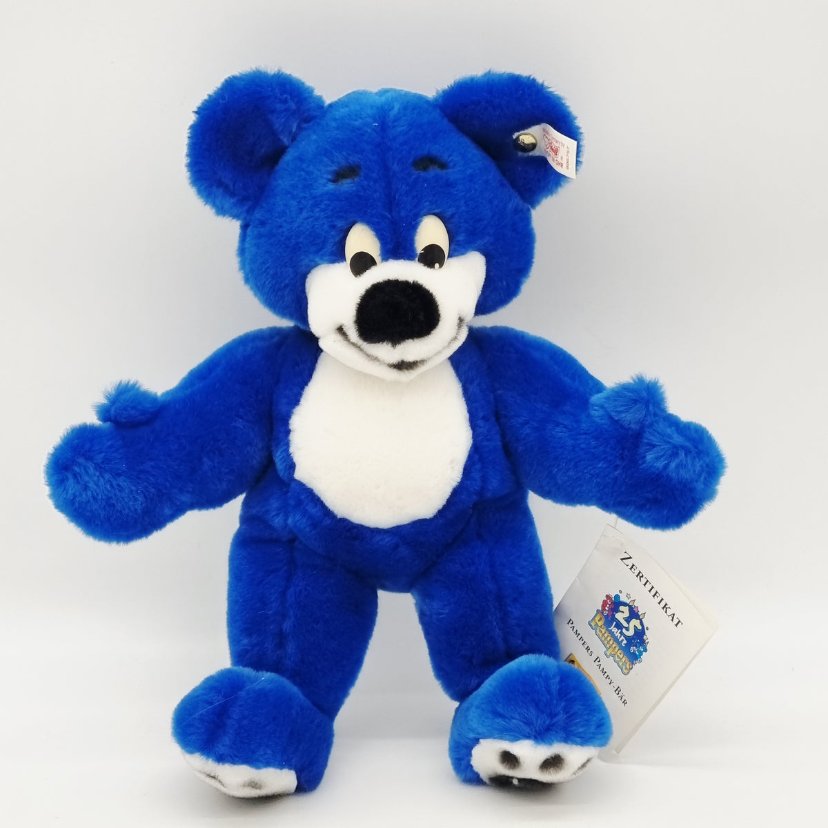 Steiff 996757 Pampers Pamy-Bär Teddybär blau limitiert 5000 Jahr 1998 Zertifikat