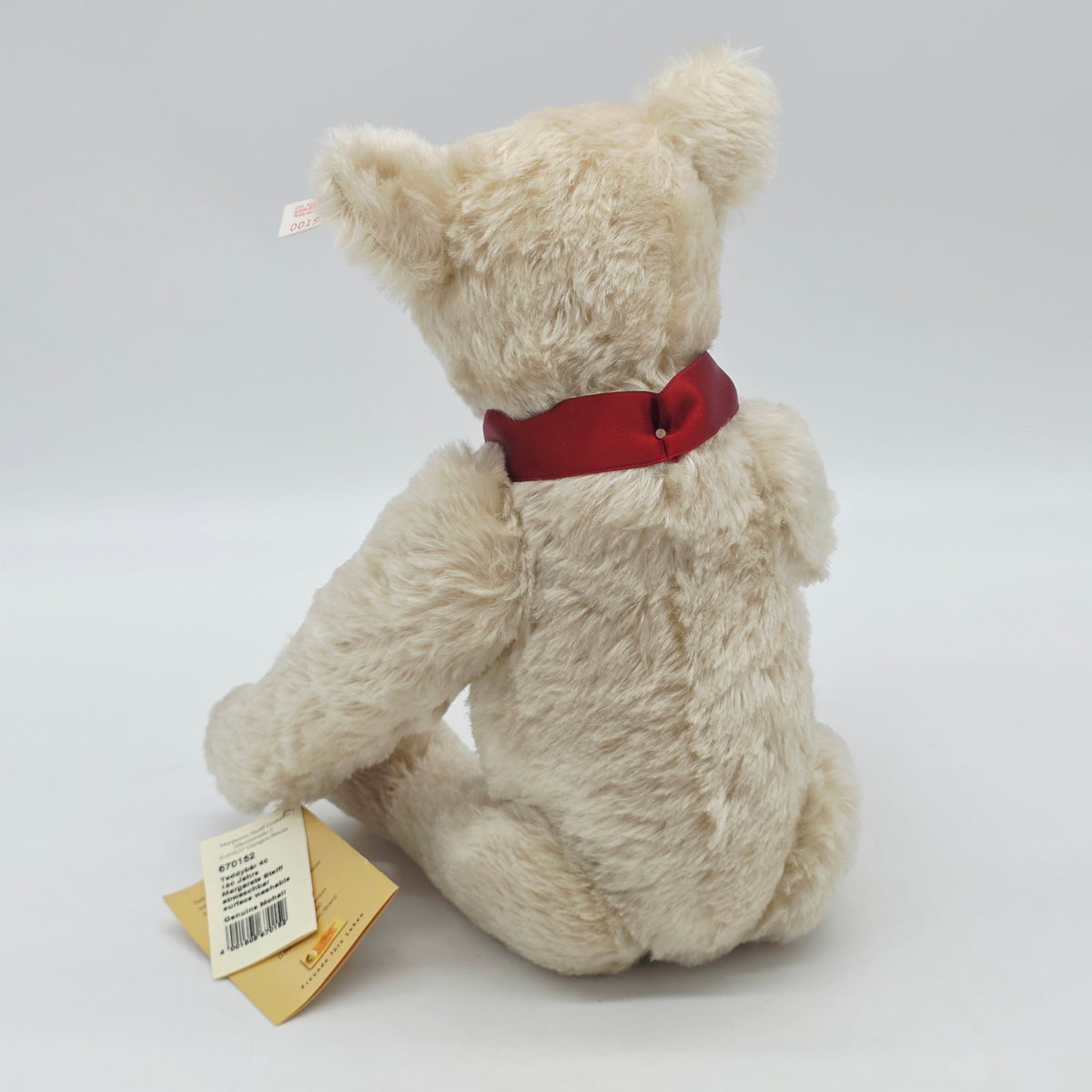 Steiff 670152 Teddybär Jubiläums-Bär 1997 Mohair 40 cm rohweiß