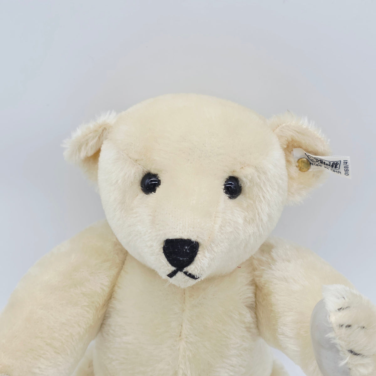 Steiff 0158/41 Teddybär weißes Mohair 41 cm