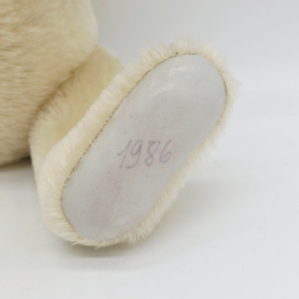 Steiff 0158/41 Teddybär weißes Mohair 41 cm