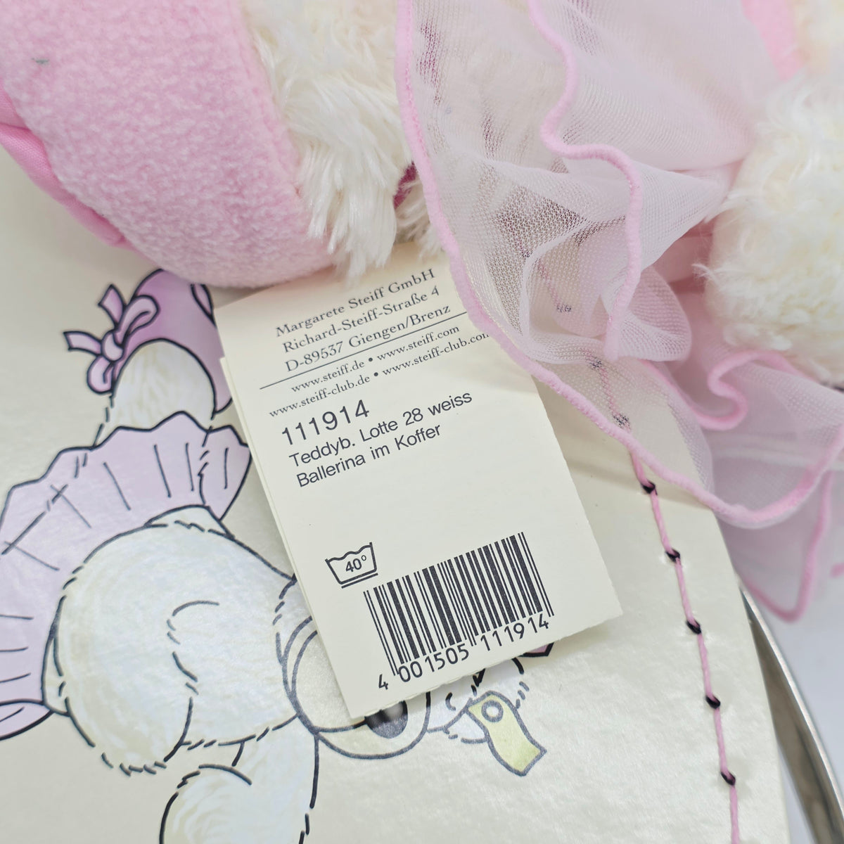 Steiff 111914 Teddybär Lotte Ballerina im Koffer 28 cm