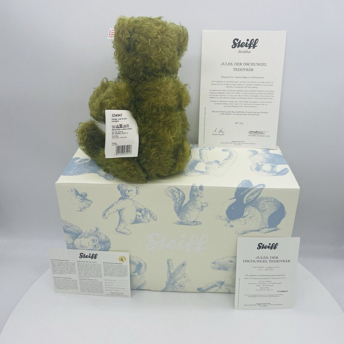 Steiff 034947 Teddybär Jules, der Dschungelbär limitiert 1500 aus 2013 34 cm