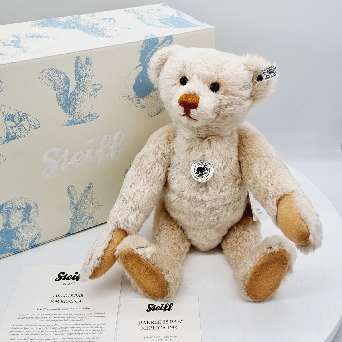 Steiff 403187 Teddybär Bärle 28 PAB Replica 1905 limitiert 1000 40 cm Mohair