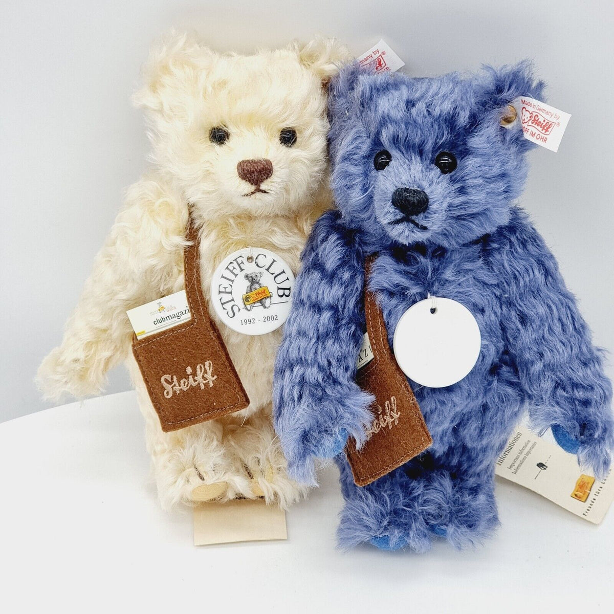 Steiff 420306 Club Jubiläumsset 2002 blau  beige 21 cm