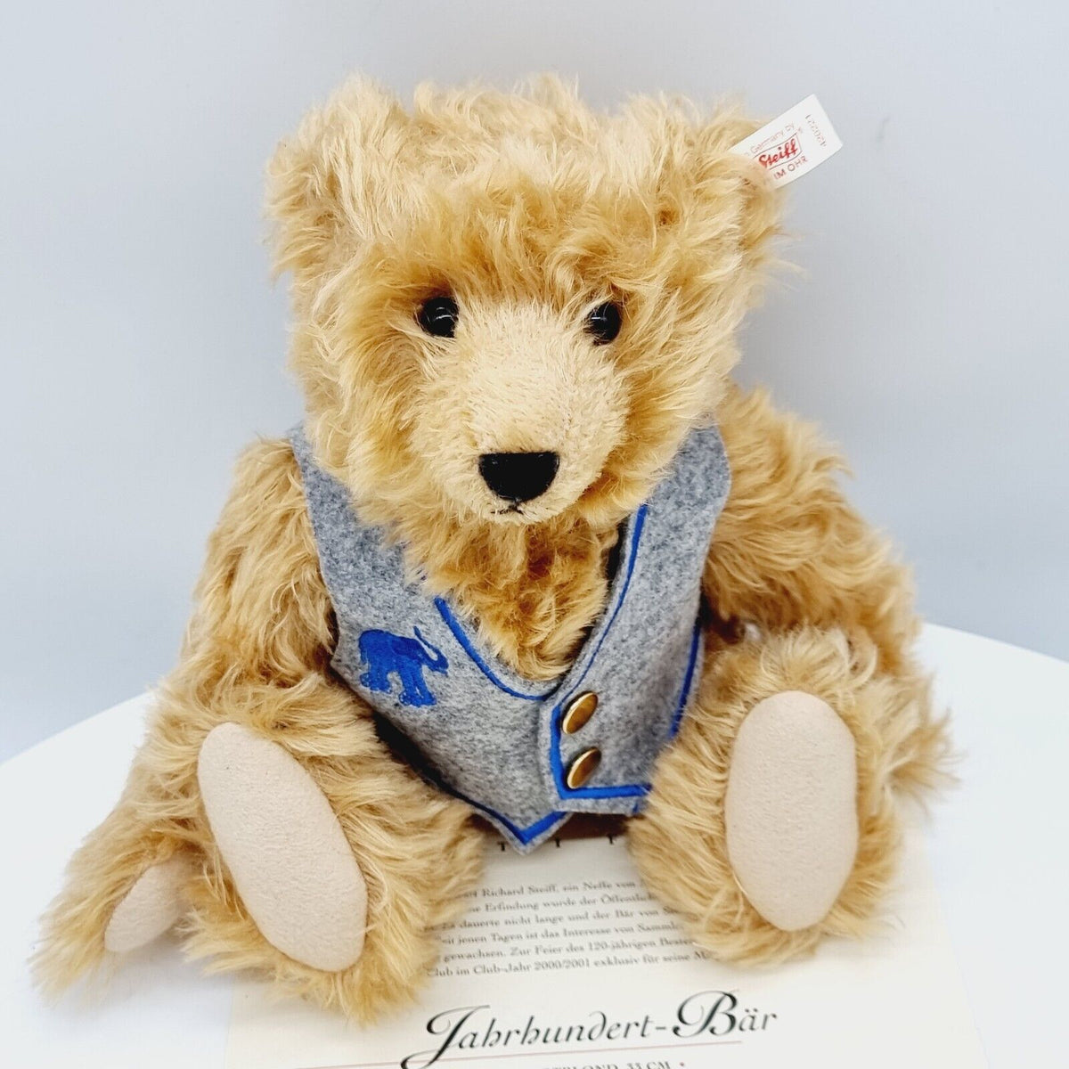 Steiff 420221 Teddybär Jahrhundert Bär Zeitlimitierung 200 rotblond 33 cm 2000