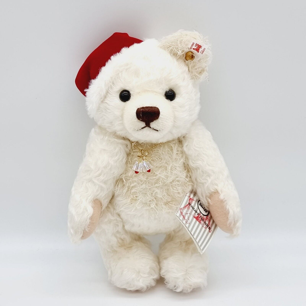 Steiff Teddybär Little Santa 2019 Crystal limitiert 1500 weiß 24 cm Mohair