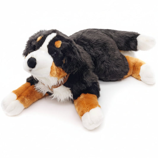 Uni-Toys Berner Sennenhund mit Geschirr liegend 62 cm