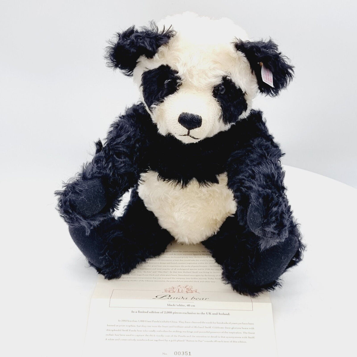 Steiff 661013 Teddybär Panda Bear limitiert 2000 aus 2003 40 cm Mohair