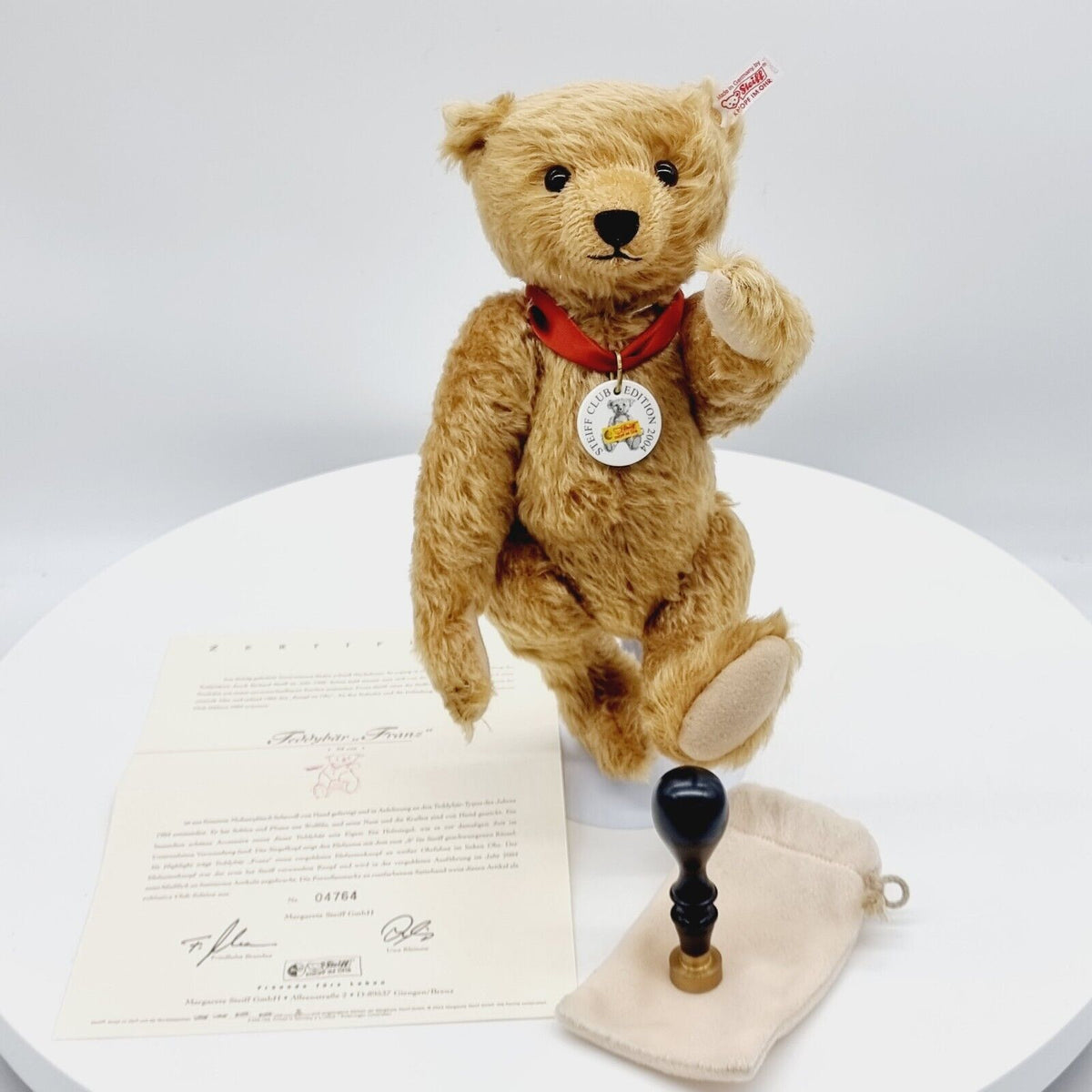 Steiff 420405 Teddybär Franz mit Holzsiegel 32 cm Mohair limitiert 1500
