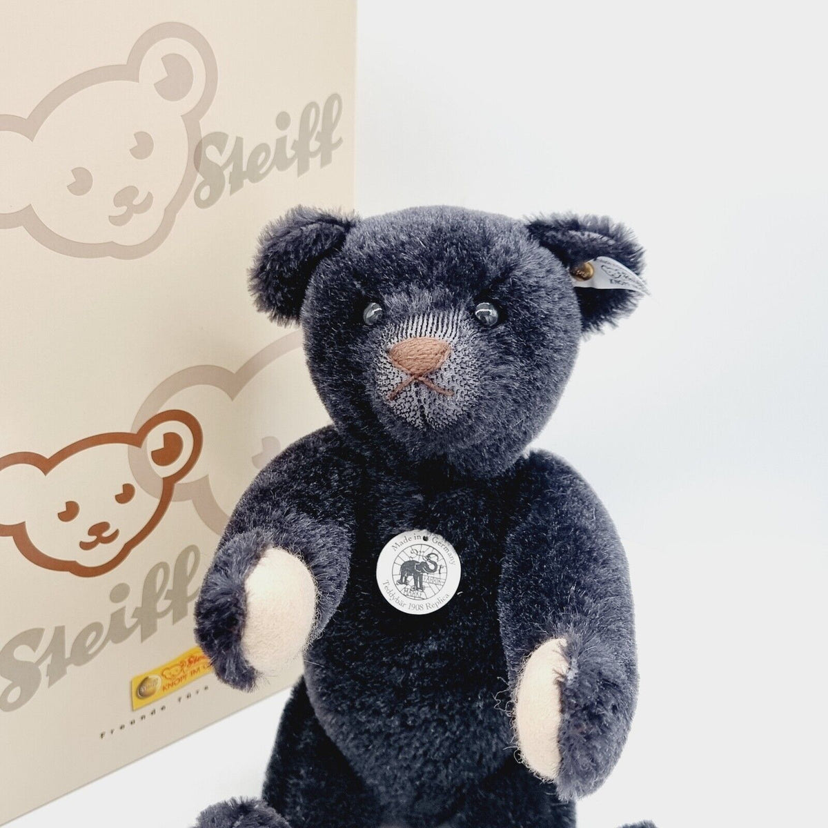 Steiff 408564 Teddybär 1908 Replica schwarz limitiert 3000 aus 2008 35 cm