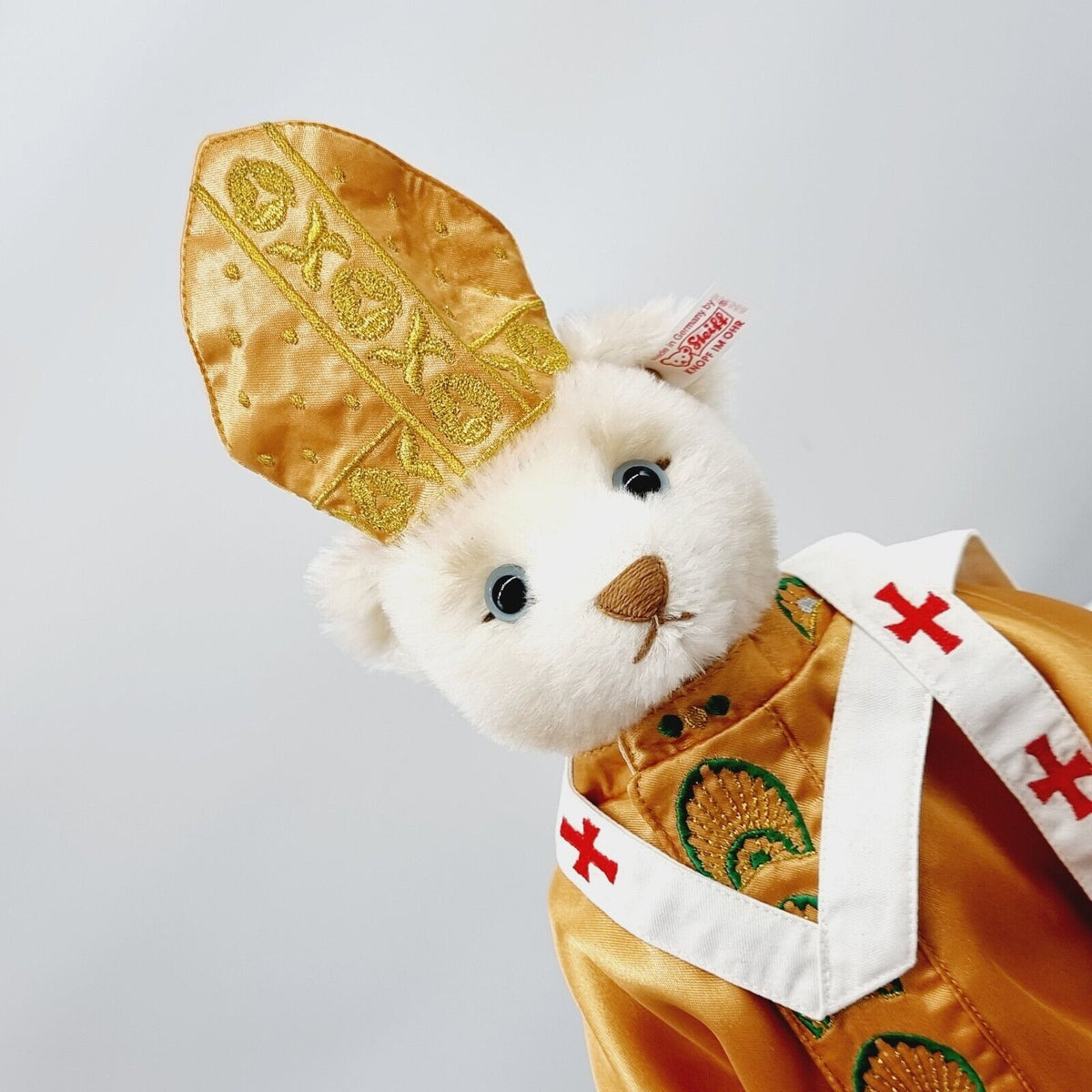 Steiff 992568 Teddybär Papst limitiert 1500 aus 2007 29 cm Mohair