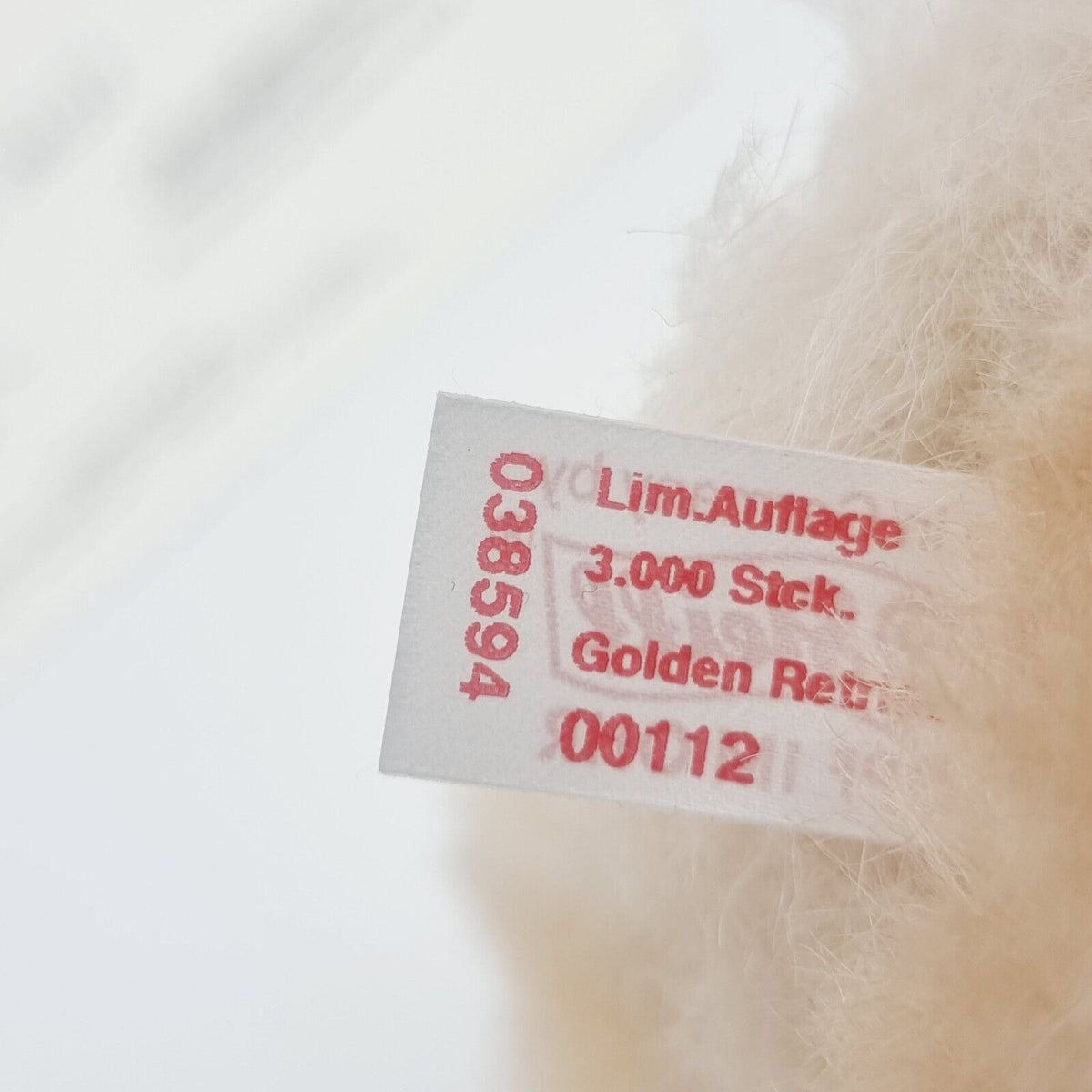 Steiff 038594 Lumpi Golden Retriever Masterpiece Hund Welpe 35 cm Alpaca