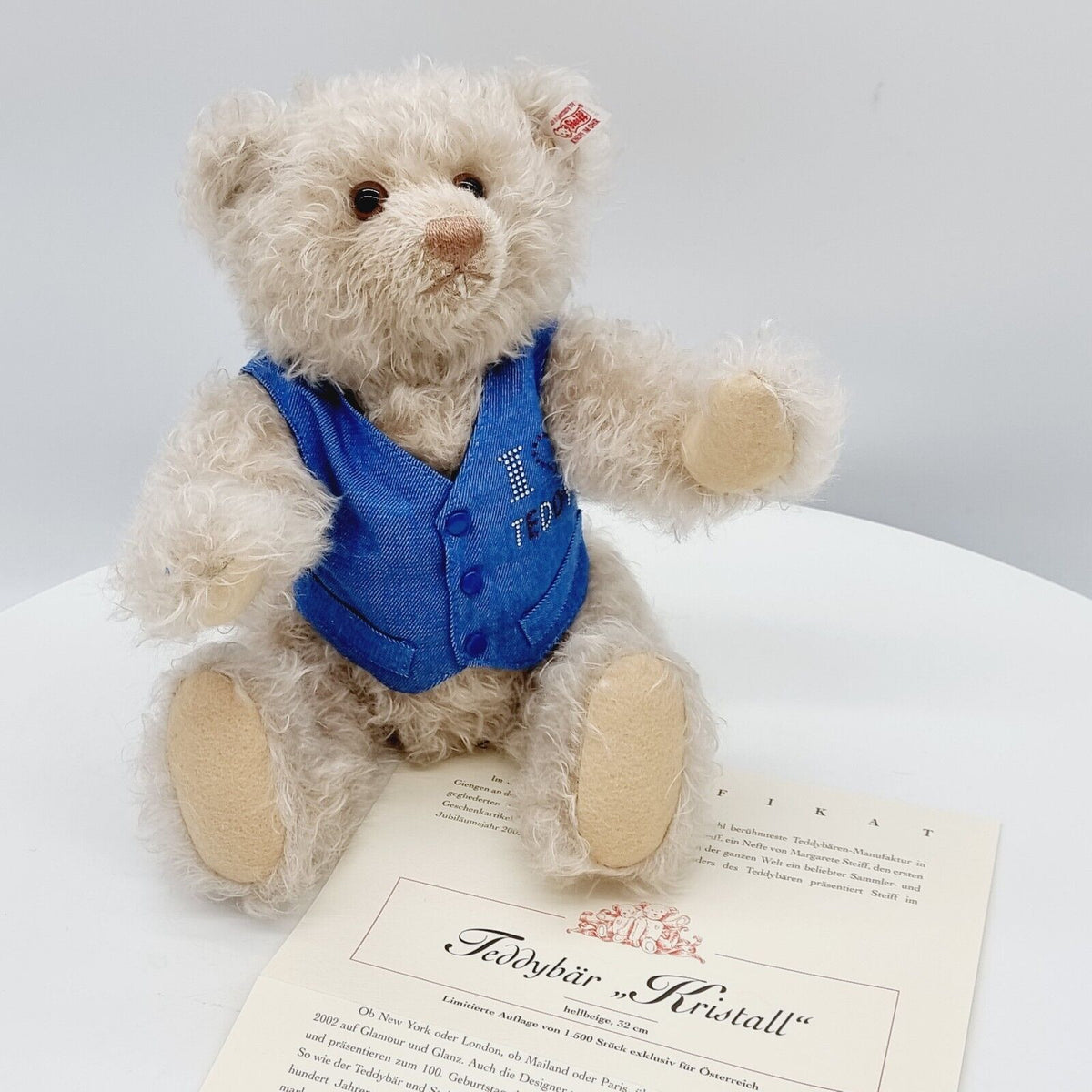 Steiff 660948 Teddybär Kristall limitiert 1500 aus 2002 32 cm Mohair