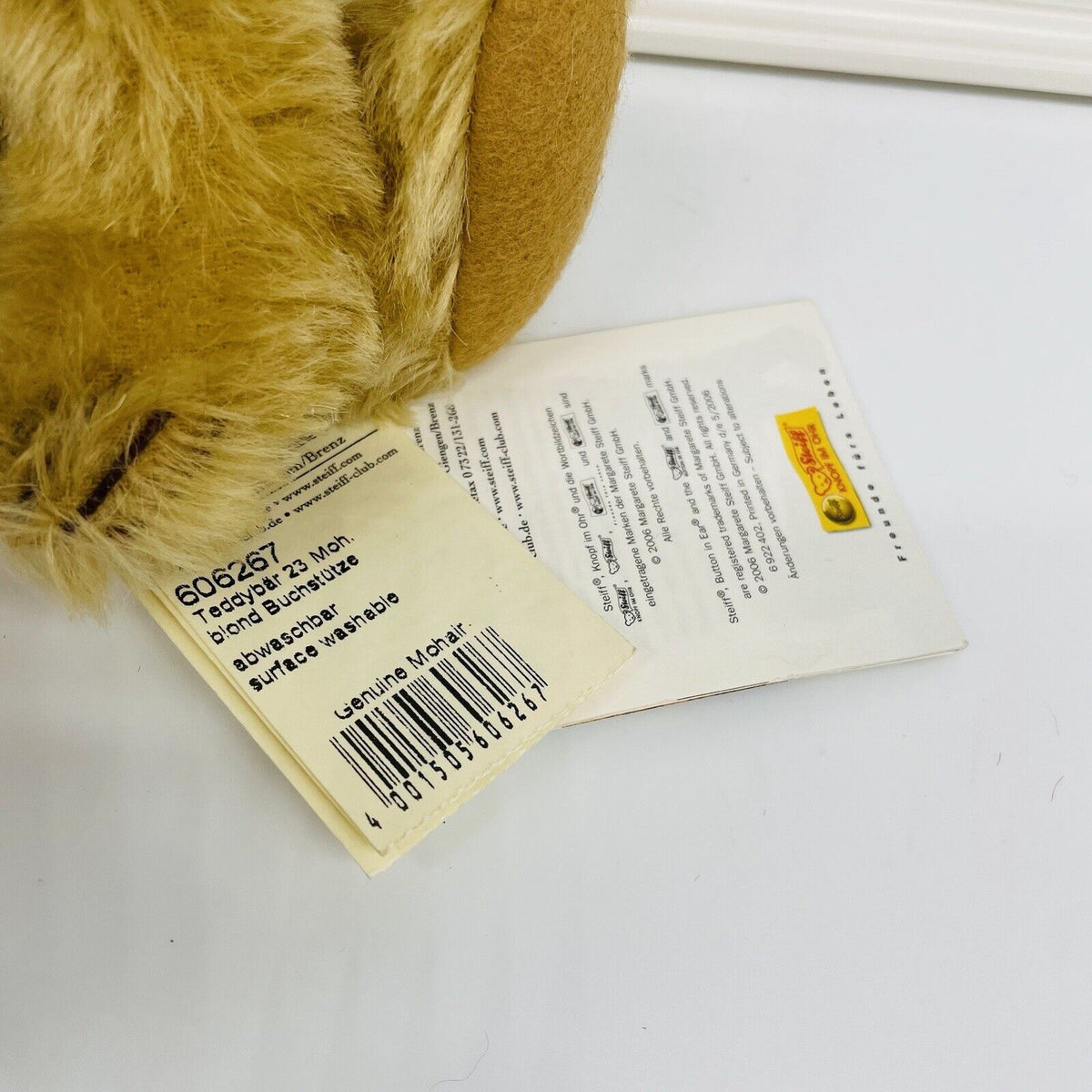 Steiff Classic Teddybär Buchstütze 606267 23cm Mohair