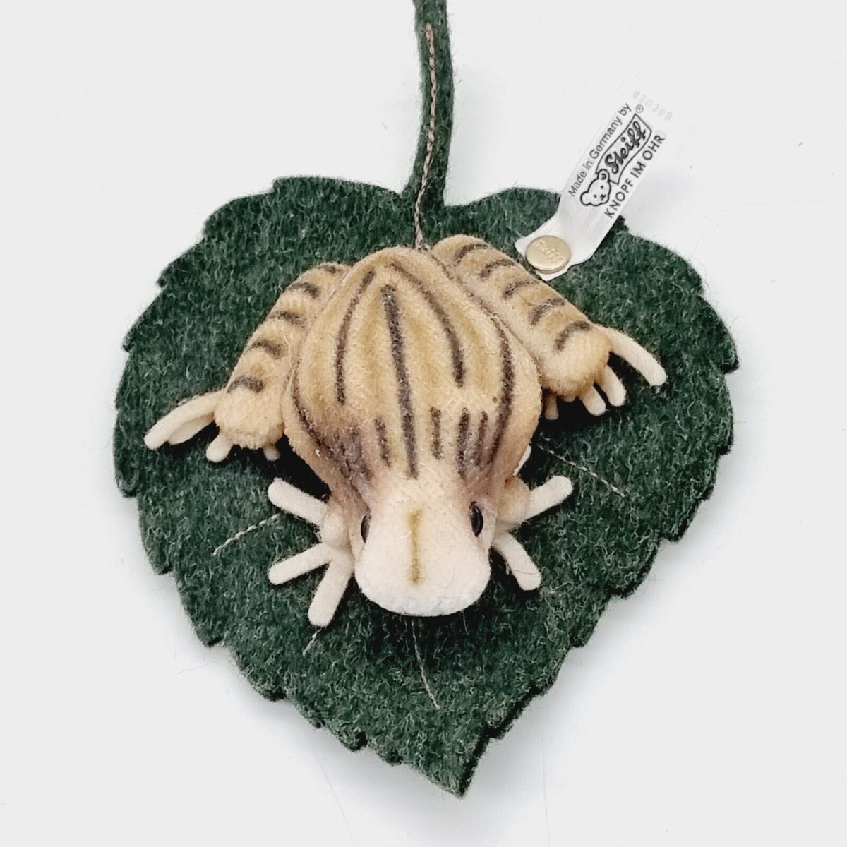 Steiff 420368 Frosch als Nadelkissen Replica 1903 aus 2003 5 cm Samt