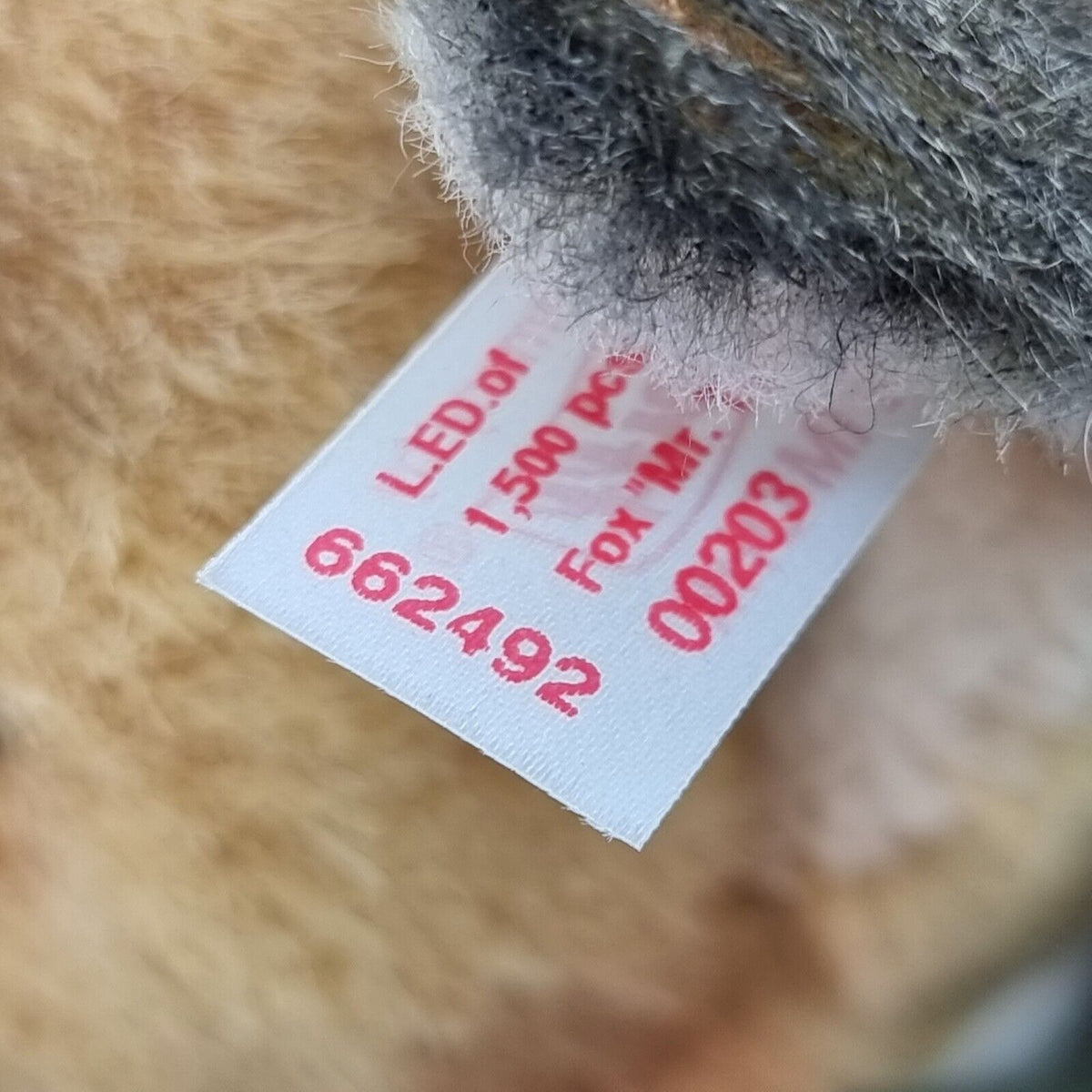 Steiff 662492 Beatrix Potter Mr. Tod limitiert 1500 aus 2007 35 cm Alpaca