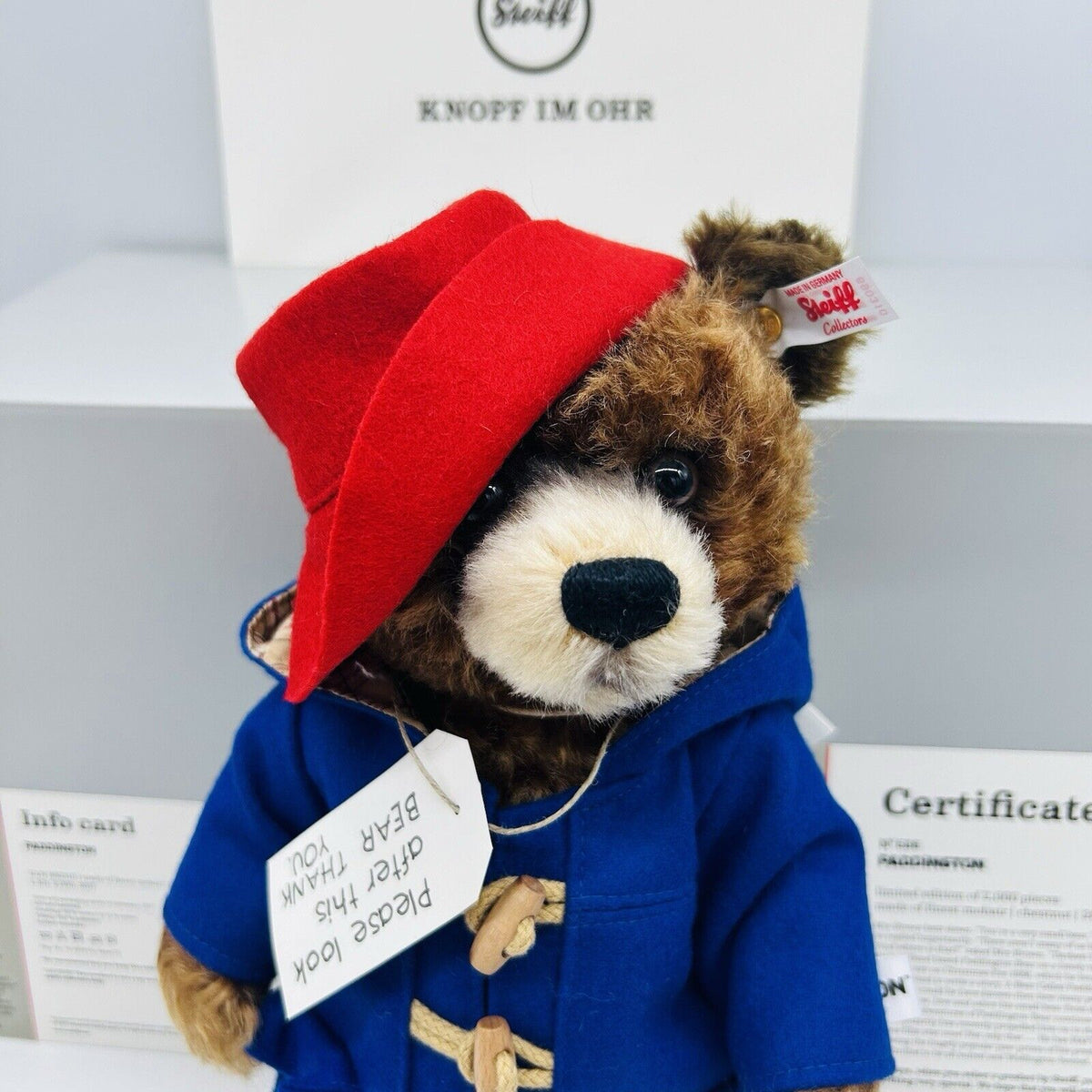 Steiff 690310 Teddybär Paddington mit Wellington Boots limitiert 2000 28cm
