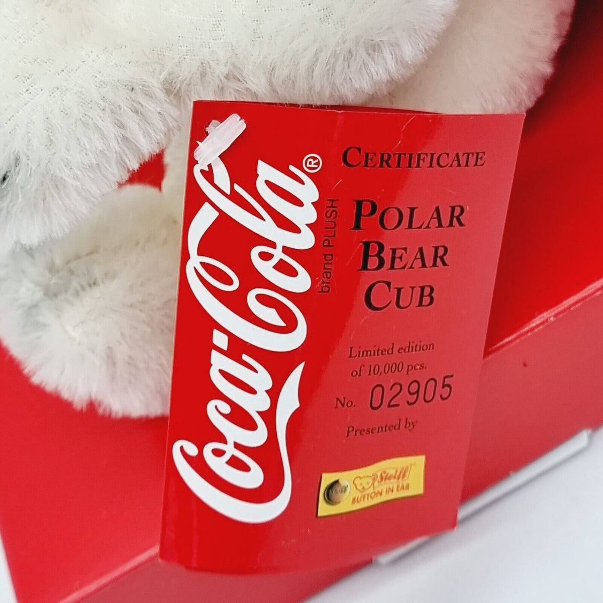 Steiff 666032 Coca Cola Polar Teddybär Cub limitiert 10000 Jahr 2000
