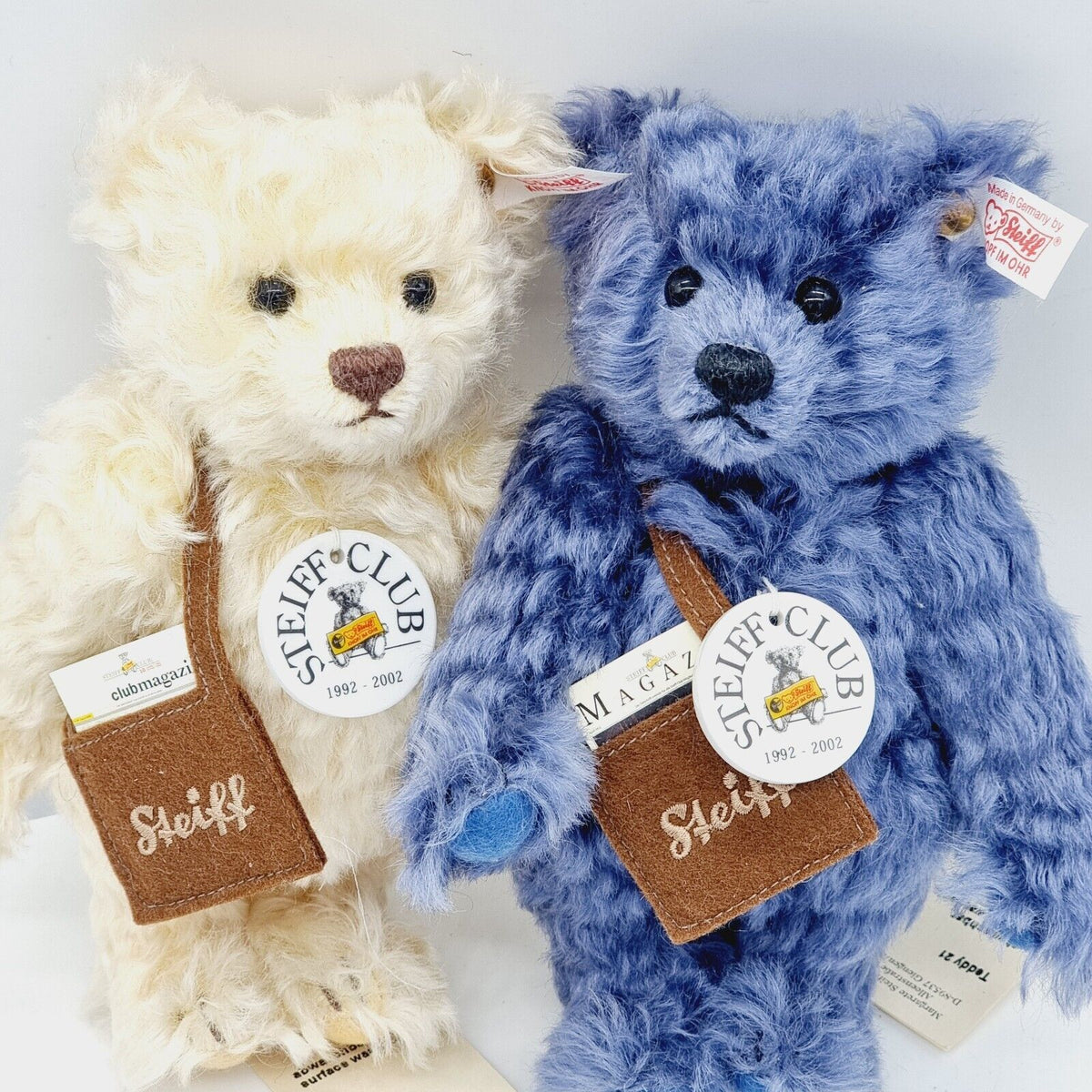 Steiff 420306 Club Jubiläumsset 2002 blau  beige 21 cm