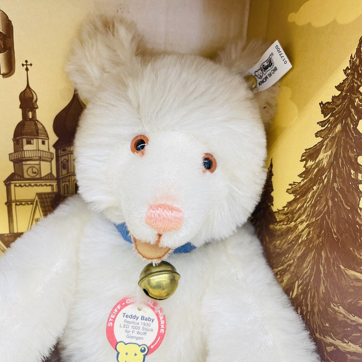 Steiff Teddy Baby mit Wolf 0177/00 Replica 1930 limitiert 1000 aus 1988 Nr. 50