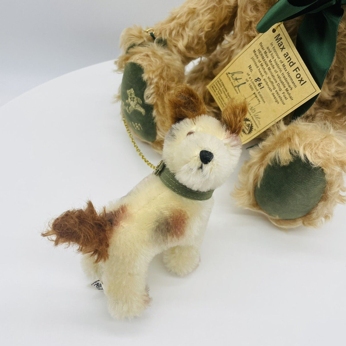 Hermann Coburg Teddybär Max and Foxl limitiert 1500 blondes Mohair