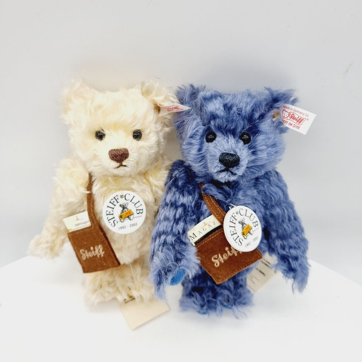 Steiff 420306 Club Jubiläumsset 2002 blau  beige 21 cm