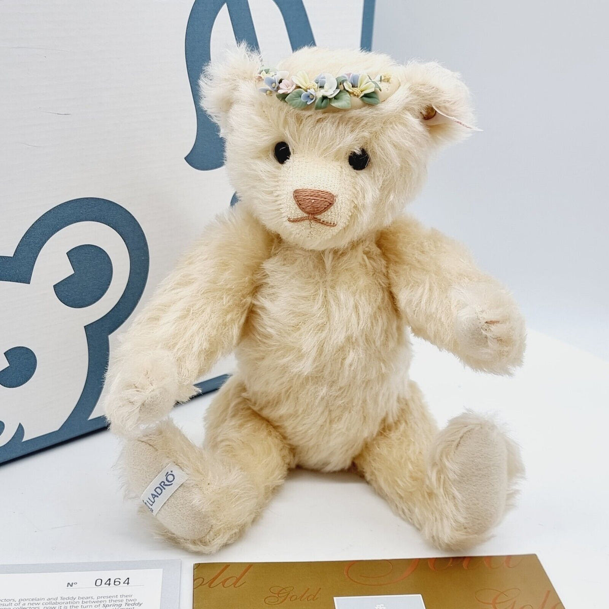 Steiff 677038 Lladro Teddybär Frühling limitiert 2000 aus 2009 28 cm Mohair