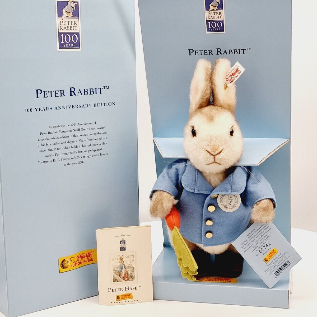 Steiff 354168 Beatrix Potter Peter Rabbit Anniversary Edition limitiert 2002