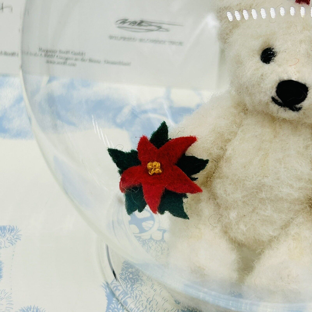 Steiff 034855 Teddybär Ornament in Glaskugel limitiert 500 aus 2014 8 cm
