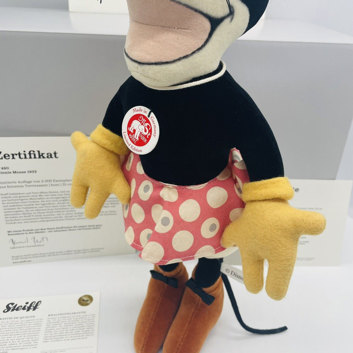 Steiff Disney Minnie Mouse 1932 354007 limitiert 2000 aus 2017 Trevirasamt 31cm