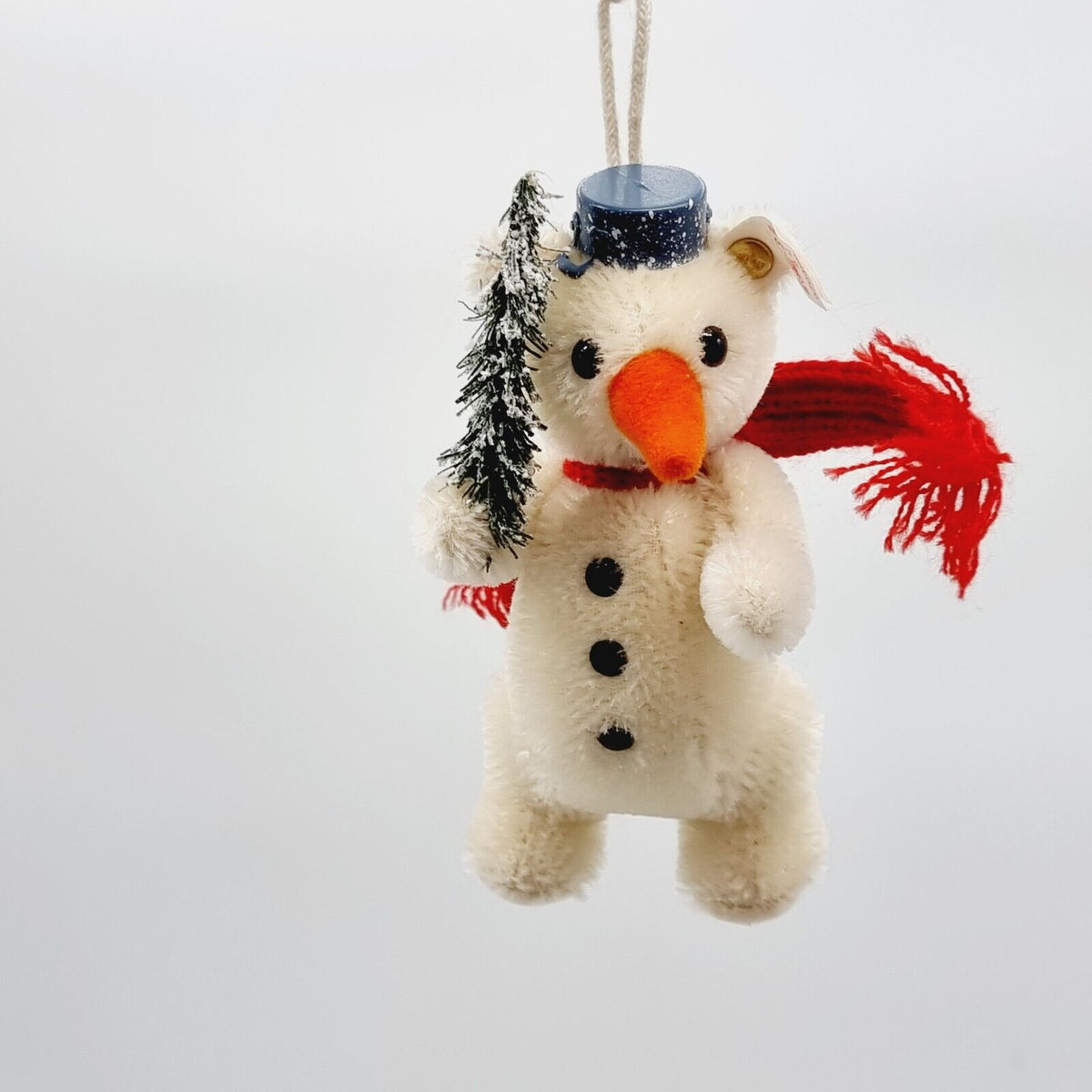 Steiff 670428 Weihnachtsbaum Schneemann weiß 12 cm limitiert 5000 Jahr 1999
