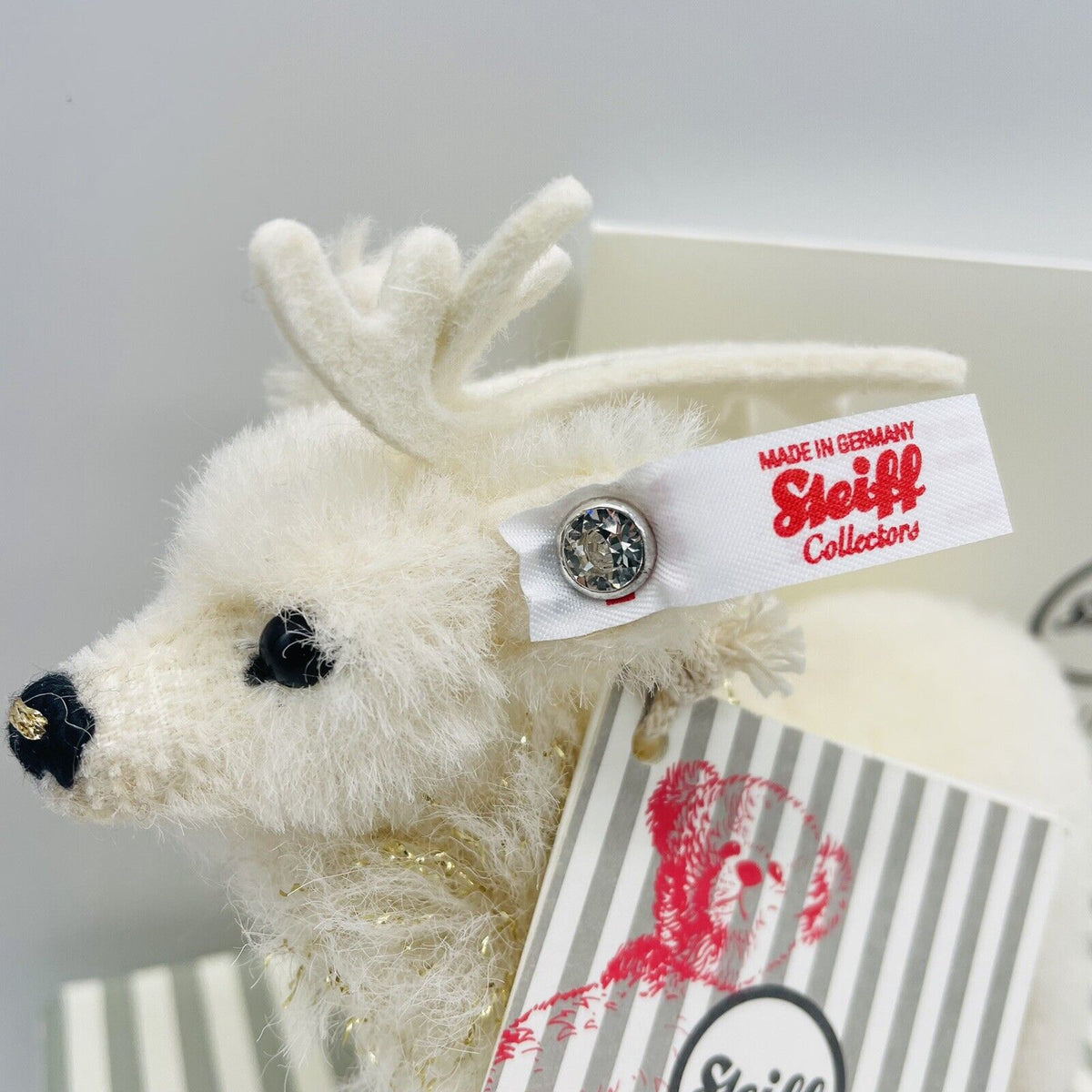 Steiff Ornament Winterrentier 006234 limitiert auf 1500 Stk. 12cm Swarovski