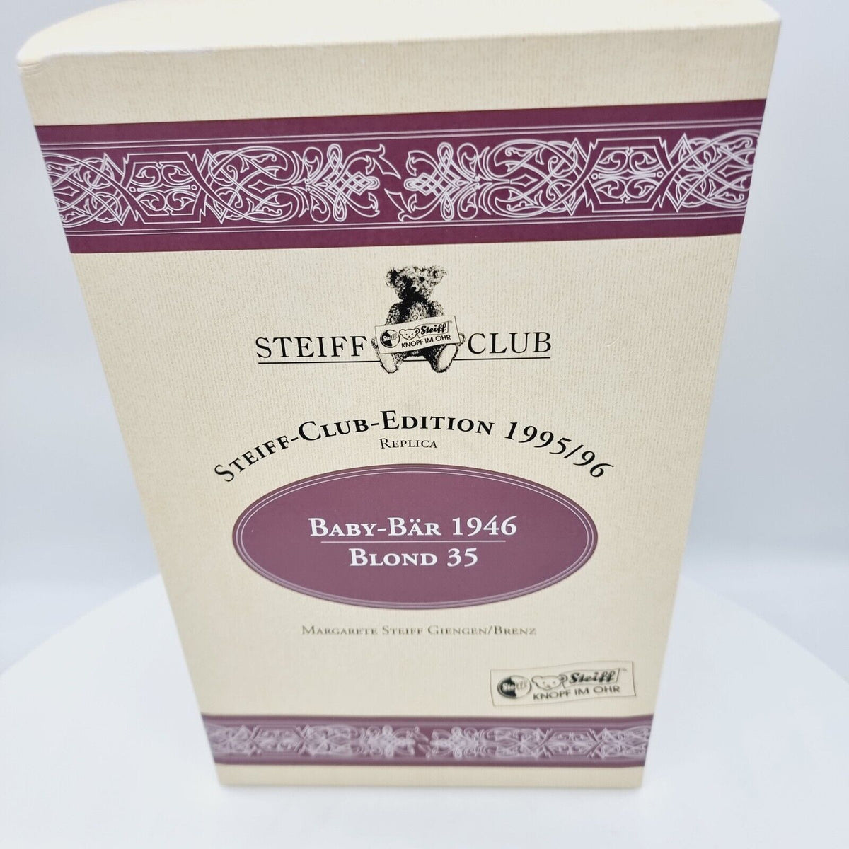 Steiff 420054 Club Edition Baby Bär blond 35cm 1995 limitiert Zertifikat