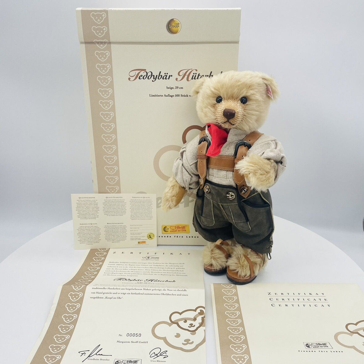 Steiff Teddybär Hüterbub aus der Hochzeitsgesellschaft 038105 limitiert 500 29cm