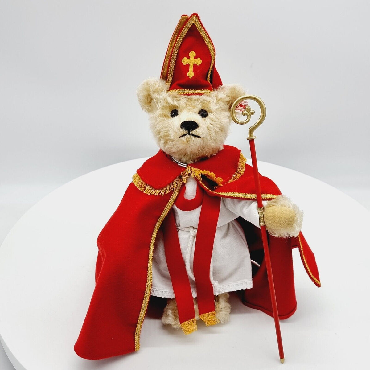 Steiff 661068 Teddybär Saint Nicolaus limitiert 1500 für Belgien 27 cm Mohair