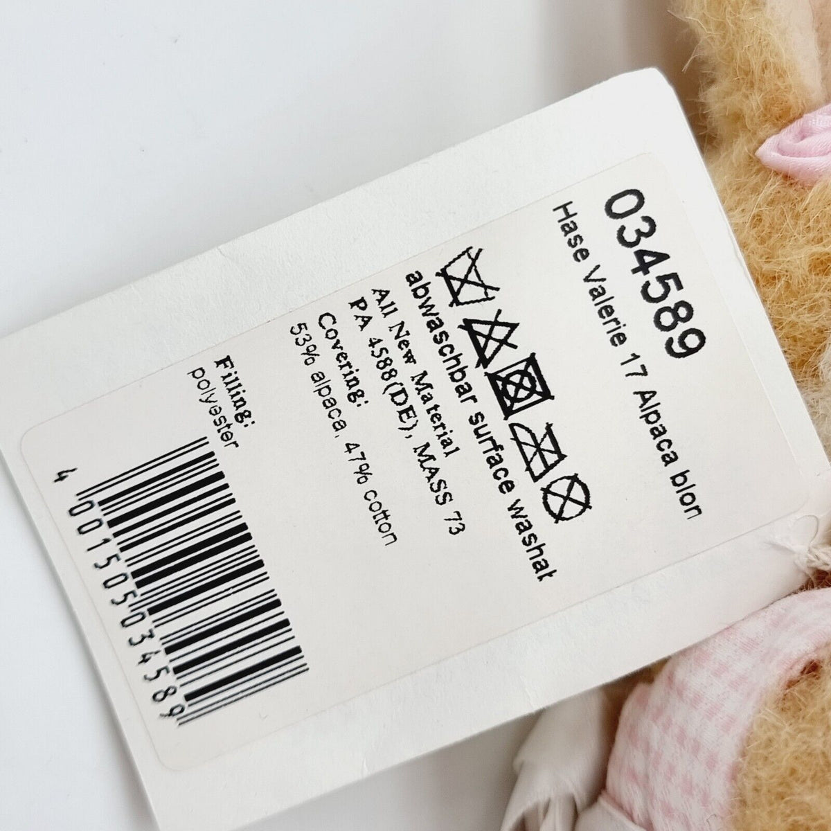 Steiff 034589 Hase Valerie limitiert 1500 aus 2013 17 cm Alpaca