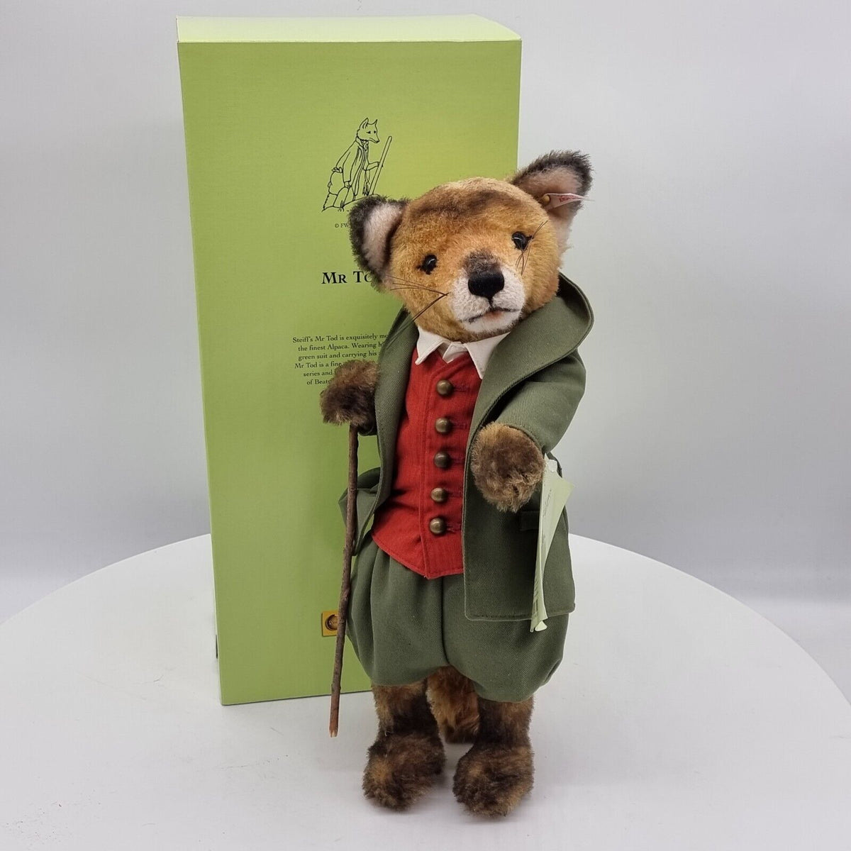 Steiff 662492 Beatrix Potter Mr. Tod limitiert 1500 aus 2007 35 cm Alpaca