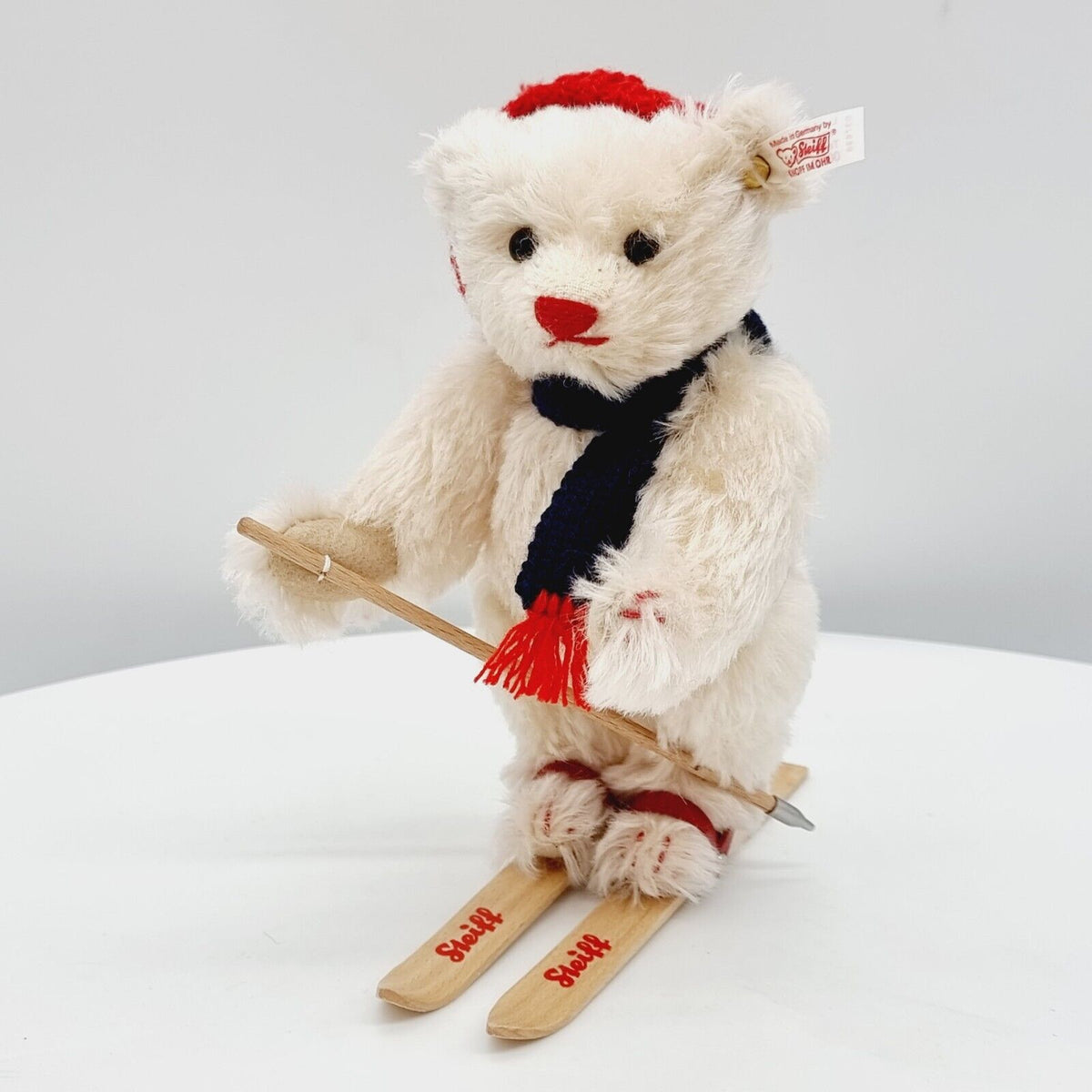 Steiff 037696 Teddybär Skifahrer weiß 18 cm limitiert 1500 Jahr 2004
